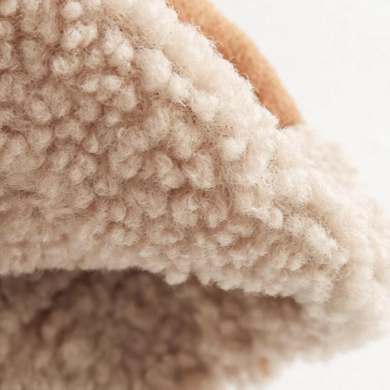 Women's Faux Suede Leather Jackets Flip Collar Fleece Lining Loose Fur One-piece Top Vintage European Style Coat Autumn and Winter