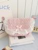 Stripe Sweetheart Lace Small Crossbody Purse With Magnetic Closure For Casual Wear