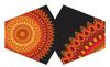 Cloth Face Mask With Filter, Orange Mandala Adult