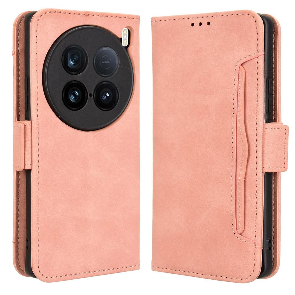 For vivo X100 Ultra 5G Wallet Case Multiple Card Slots Leather Phone Cover with Stand