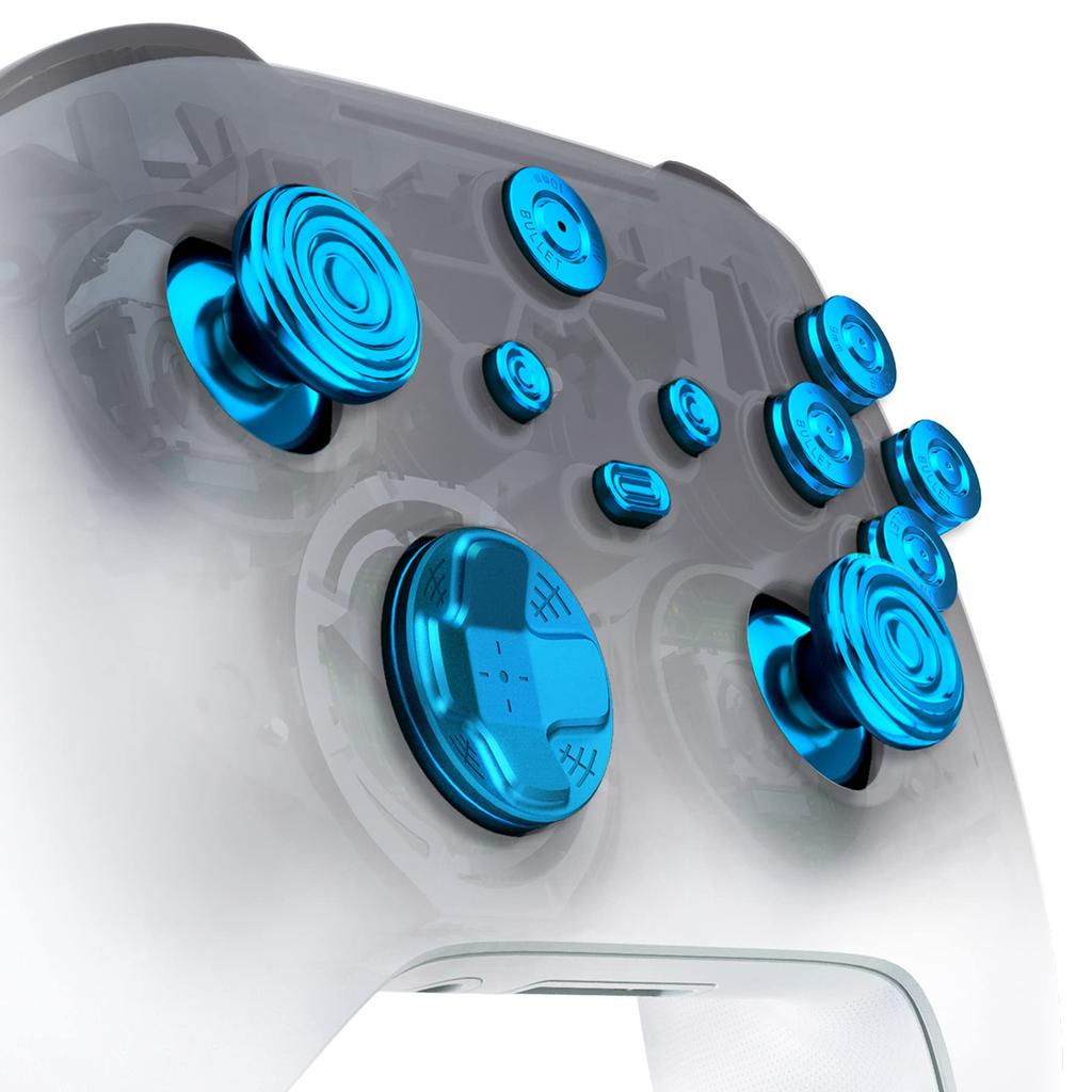 eXtremeRate Metal Buttons for Xbox Core Wireless Custom Aluminum Alloy ABXY and Home Key Replacement Parts for Xbox Series X S Controllers Controller,