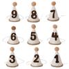 Numbered Soft Felt Party Hat 12X8CM Plush Ball Birthday Hat For Birthday Decorations Wedding Baby Showers Celebration