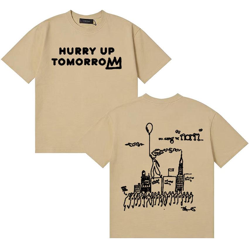 The Weeknd Beeil dich Morgen Merch T-Shirts 2025 Druck T-Shirts Unisexs Beliebte Kleidung Mode Übergroße Lockere T-Shirts Unisex