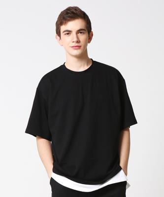 MOZMOZ 4-Color Plain Solid Oversized Short Sleeve T-Shirt