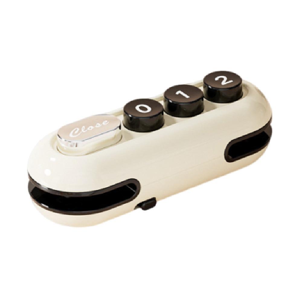 Mini Snack Sealing Machine 2 in 1 Plastic Bag Sealer Food Sealer Clip for Plastic Bag Snack Bag бежевый