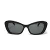 Used 10097 Cat Eye Shape Eyewear 5481-HA c.888/T8 7968 Black Faux Pearl COCO Mark Acetate Black Women's from Japan