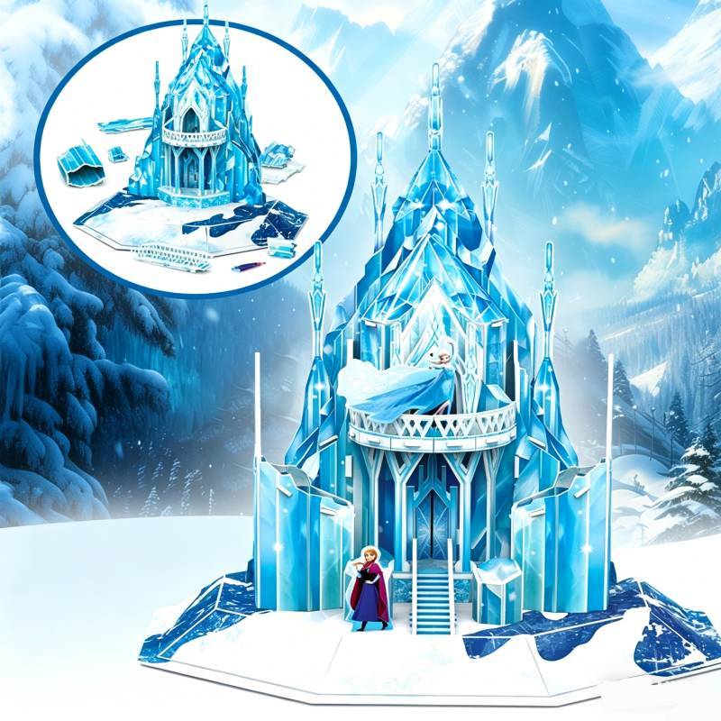 Castello Principesse Disney Puzzle 3D con Montaggio Fai-da-te per Bambini e Ragazzi