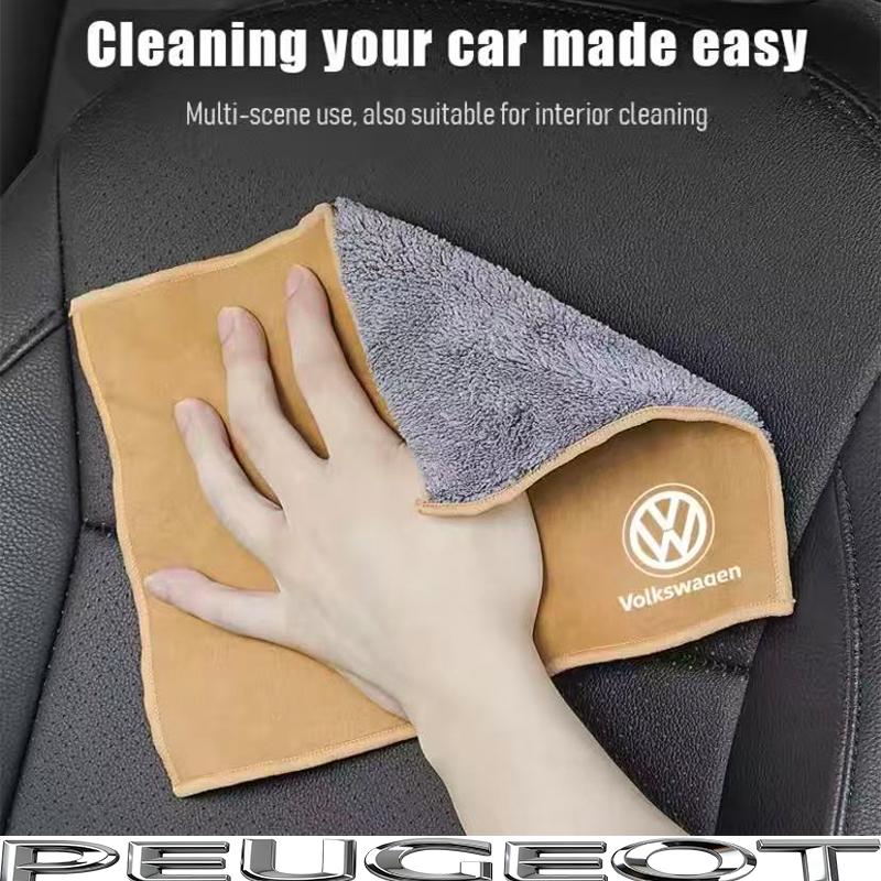 For Volkswagen 1K2 Car Interior Cleaning Tools Microfiber Wash Towels Cleaning Brush For VW GTI Polo Golf Passat B678 MK6 Jetta T-ROC Taigo Hub Cap