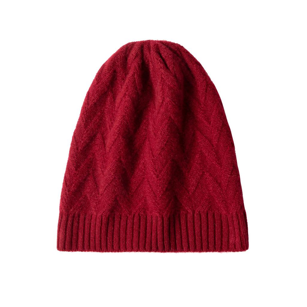 Cashmere Autumn and Winter New Women's Knitted Hat Casual Cable Windproof Warm Ear Protection Cap