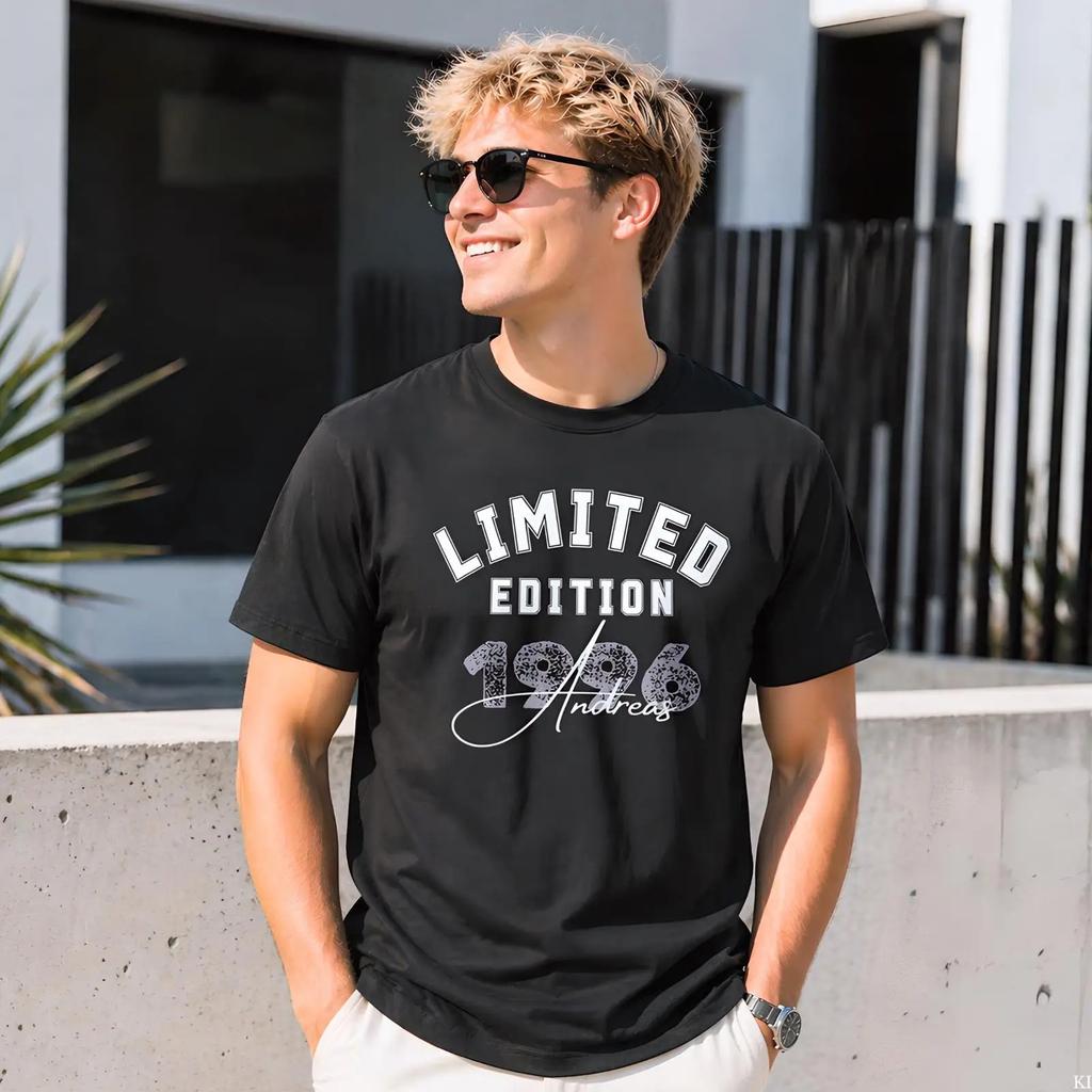 Personalized 1996 Limited Editionunisex T Shirt Vintage 30th Birthday Retro Anniversary vintage Washed streetwear homme