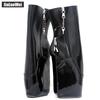 Stivaletti da balletto con zeppa da donna Stivaletti senza tacco con tacco alto 18 cm Stivaletti YKK con cerniera sexy Fetish Pinup RTBU