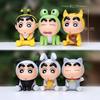 6 teile/satz Anime Crayon ShinChan Figuren 6cm Nohara Shinnosuke Action Figur Tier Serie PVC Modell Desktop Ornamente Kinder Geschenk