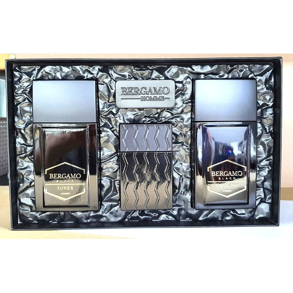 Men s Cosmetics UQTUGAOZ Homme Basic Black Skincare Set