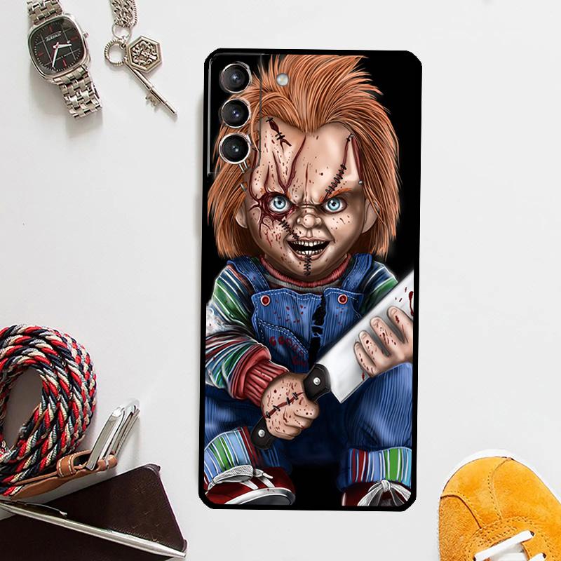 Chucky Doll Horror Movie Case For Samsung Galaxy S25 S24 Ultra S20 S21 S22 S23 Plus S9 S10 S24 FE S25 FE Cover Coque