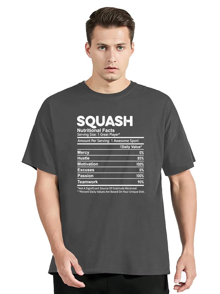 Novelty Awesome Squash Nutrition Facts Player T Shirts Graphic Cotton Streetwear Short Sleeve Birthday Gifts Summer T-shirt