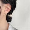 Wind slightly inlaid zircon mini version hollow small flower stud earrings temperament commuter new earrings