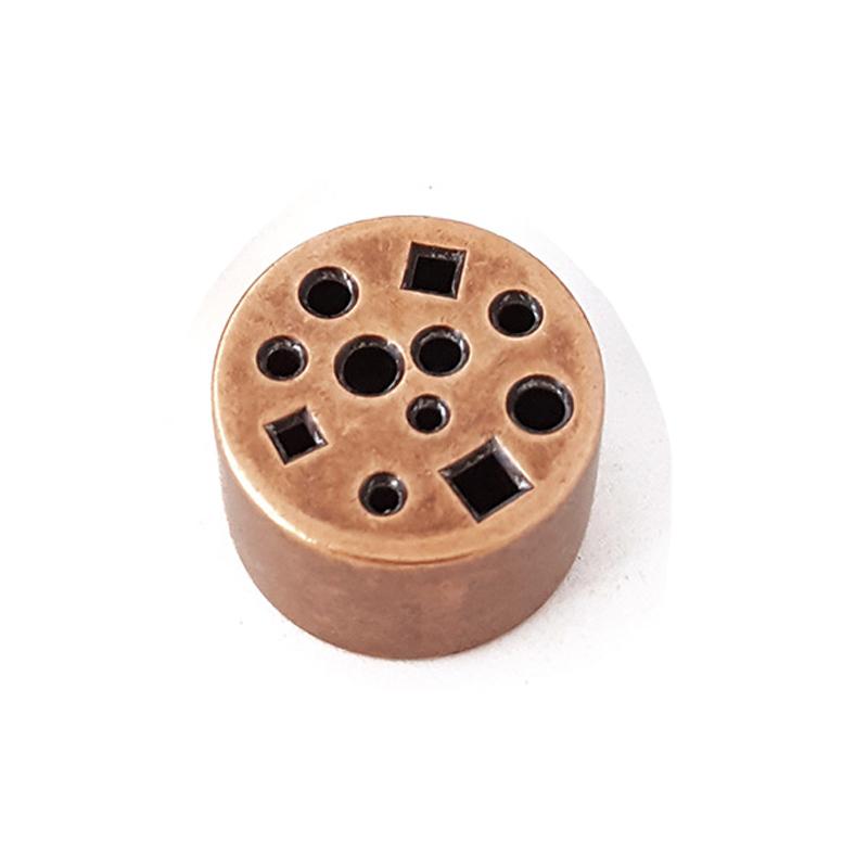 1/4pc 11Hole Incense Holder Mini Round Sandalwood Incense Burner Metal Base Prayer Meditation Creative Home Office Decor Censer