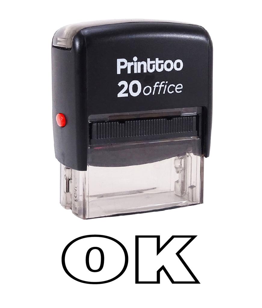 Printtoo Office Stationary OK Self Inking Rubber Stamp Custom Stamp-Black