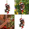 Acrylic Christmas Dachshund Car Pendant With Cute Cartoon Style For Auto Interior Decor