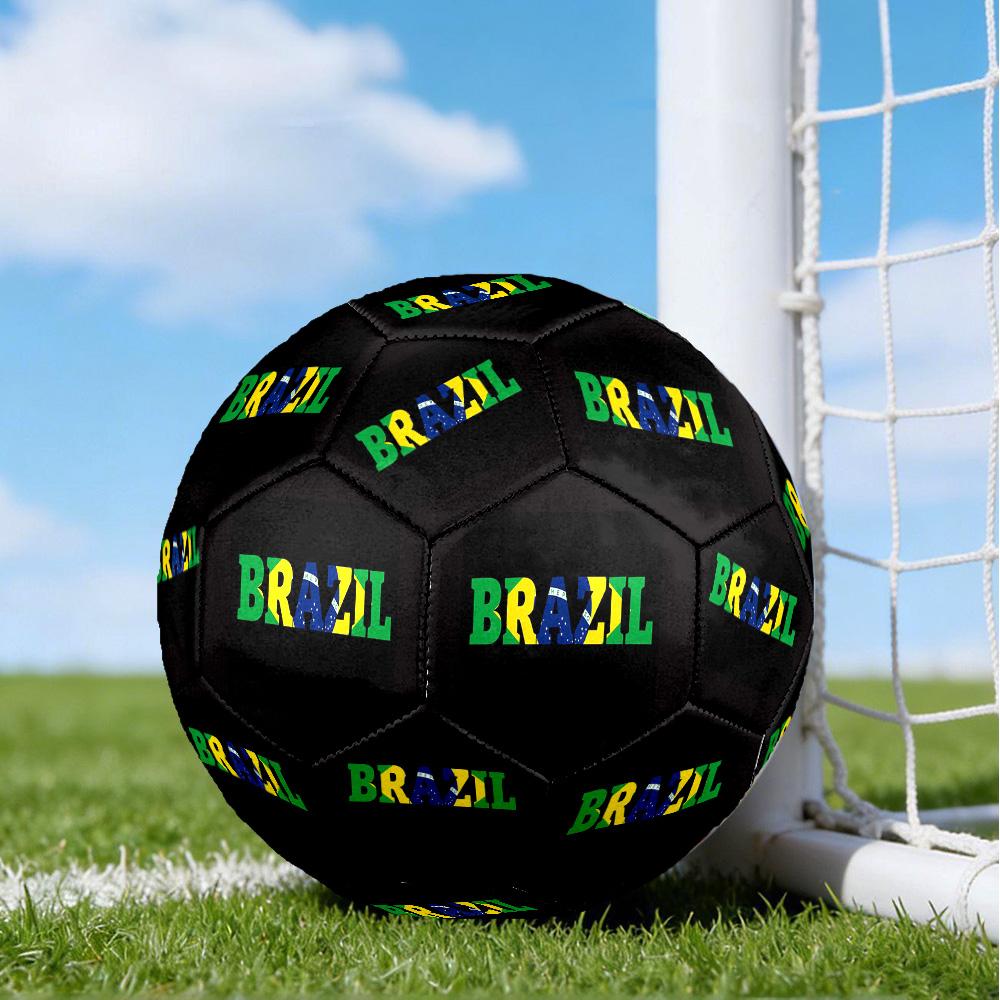 Brazil Artwork Printed Size 5 Soccer Balls, High-Quality, Anti-Slip, Protective Football, A Unique Gift , Birthdays, Christmas Gifts