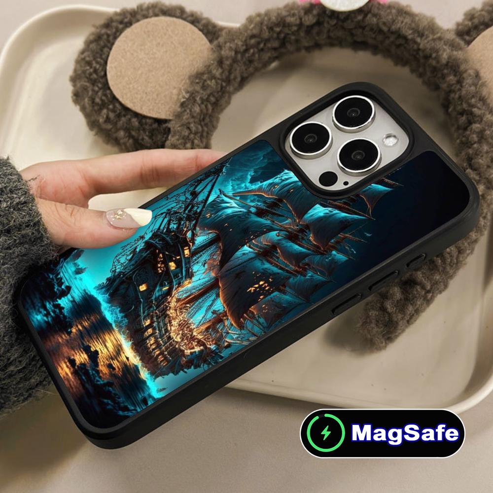 Pirate Corsair Mobile Phone Case for iPhone 17 16 15 14 13 12 11 Air Pro Max Plus Magsafe Matte Surface Colorful Cover Luxury