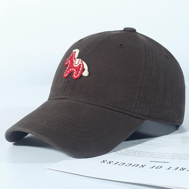 Fashion Hat Women's Year of the Horse New Soft Top Baseball Cap Korean Version Trendy Casual Fashion Versatile Sunscreen Cap