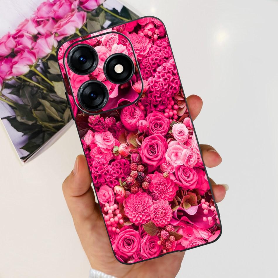 Phone Case For Tecno Spark 10 10C 2023 Fashion Flower Cat Butterfly Soft Silicone TPU Cases For Tecno Spark10 Spark10c KI5q KI5k