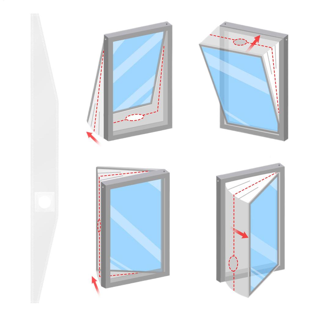 AC Window Vent Kit Portable AC Window Vent Kit For Sliding Door Seal Panel Replacement Parts Adjustable Air Conditioner