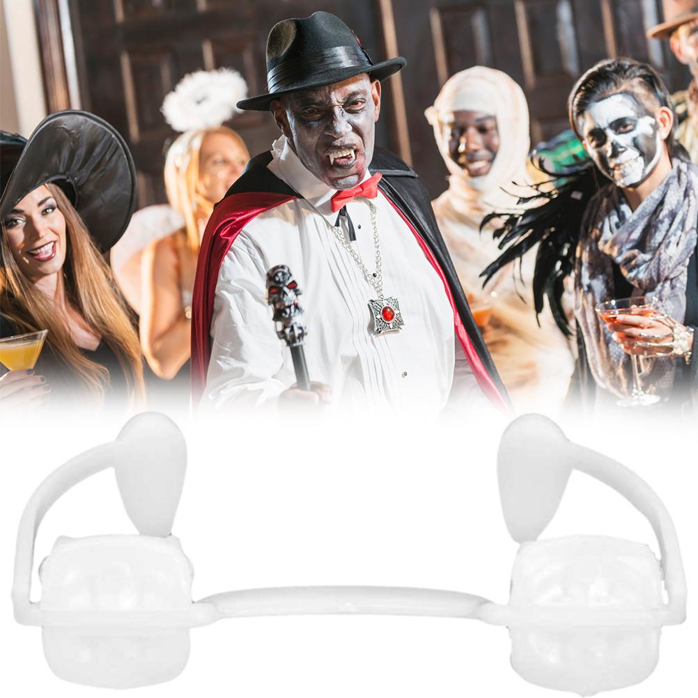 Halloweenské zuby zatahovací silikonové tesáky protézy Cosplay rekvizity