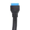 Double USB Baffle Cable Motherboard 19 Pin to Dual Port A Female Extension Rear Panel Bracket