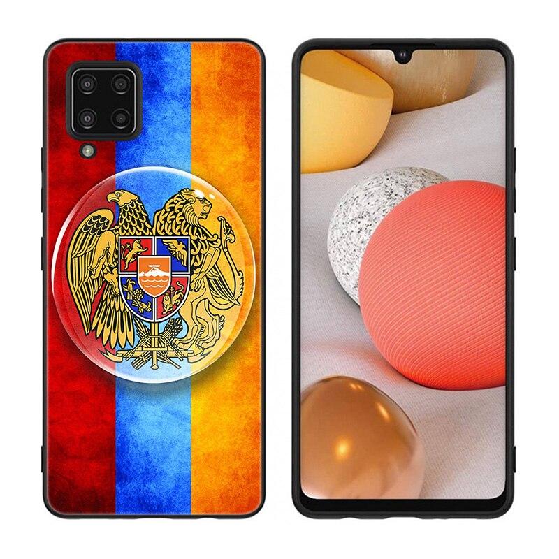 Armenia Armenians Flag Case For Samsung Galaxy A12 A02S A22 A32 A52 A72 A71 A51 A41 A31 A21 A11 A50 A70 A10S A20S Black Cover
