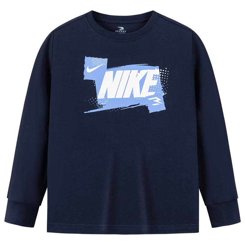 NIKE3BRAND Kids  Cotton Long-Sleeve T-Shirt with Color-Block Logo XL