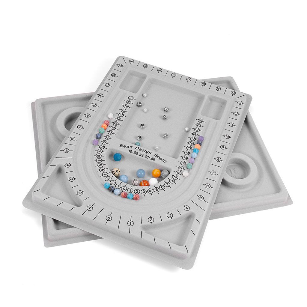 Portable Bead Stringing Platform For Jewelry Makers Adjustable Spacer Tray With Nonslip Design Beading Platform