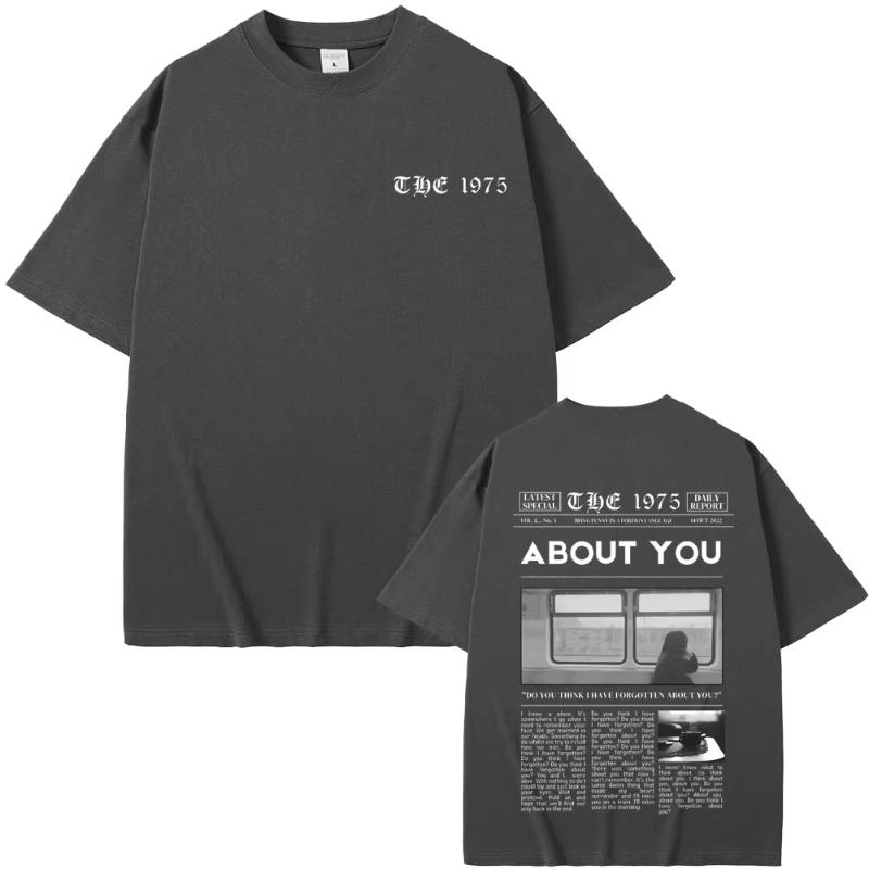T-shirt Imprimé Unisexe The 1975 Being Funny in A Foreign Language about You Homme Femme Hip Hop Vintage Rock Harajuku T-shirts