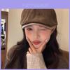 Corduroy Beret Hat For Women Autumn Winter With Breathable Warmth And Sun Protection