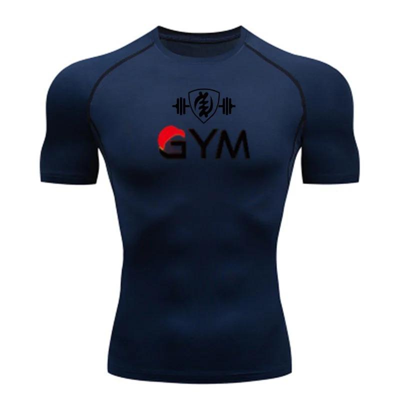 Men's Anime Compression T-Shirt Gym Running Fitness Tight Sportswear Short Sleeve Breathable Workout Summer T-Shirt S-3XL