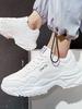 Fashion 2025 Mans Spring Autumn Breathable White Sneakers Fashionable Versatile Lace-up Athleisure Shoes Comfortable for Walking/Gym