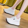 8CM Heel Sneakers Genuine Leather White Platform Sneakers for Women Chunky Platform Women New Sneaker Shoes Wedge Heel
