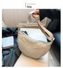 Korean Style Pleated Dumpling Bag: Lightweight Solid Color Shoulder & Crossbody Bag
