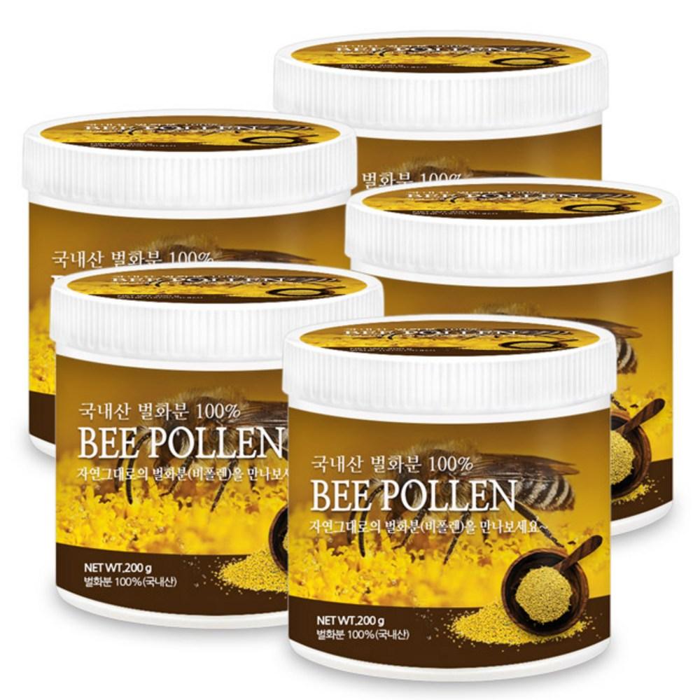 Pureun Deulpan Domestic Bee Pollen Edible Pollen Honeybee Honey Dried Pollen Bee Pollen Bee Pollen Powder 100% Domestic 200g 5 Pcs