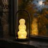 Battery Operated Halloween Lamp LED Skull Night Light, Resin Decorative Candle Detailed Themed Ornament for Room, Haunted House, Unique Tabletop