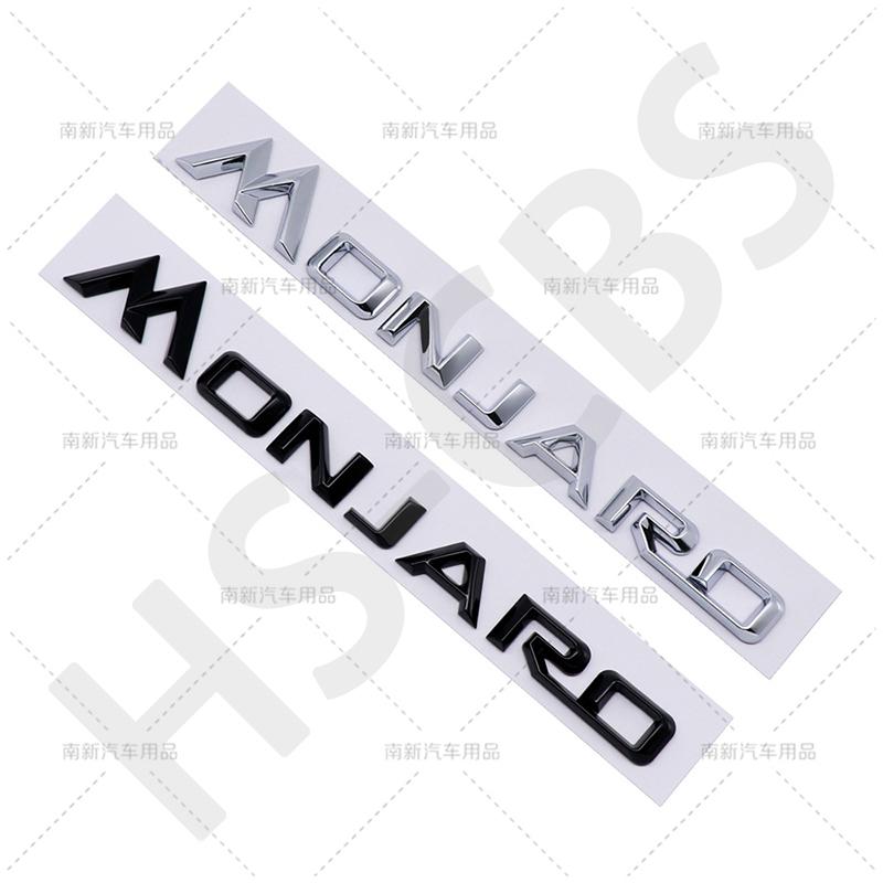 1Pcs 3D ABS MONJARO Letter Logo Auto Tailgate Emblem Monjaro Car Rear Trunk Badge Side Fender Decal Car Styling Auto Accessories