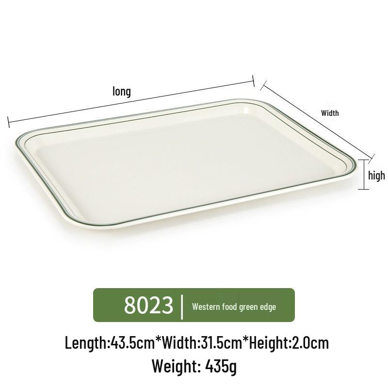 Kekler, Ekmekler, Akşam Yemeği, Hızlı Yiyecekler ve Çay için Melamin Dikdörtgen Servis Tepsisi