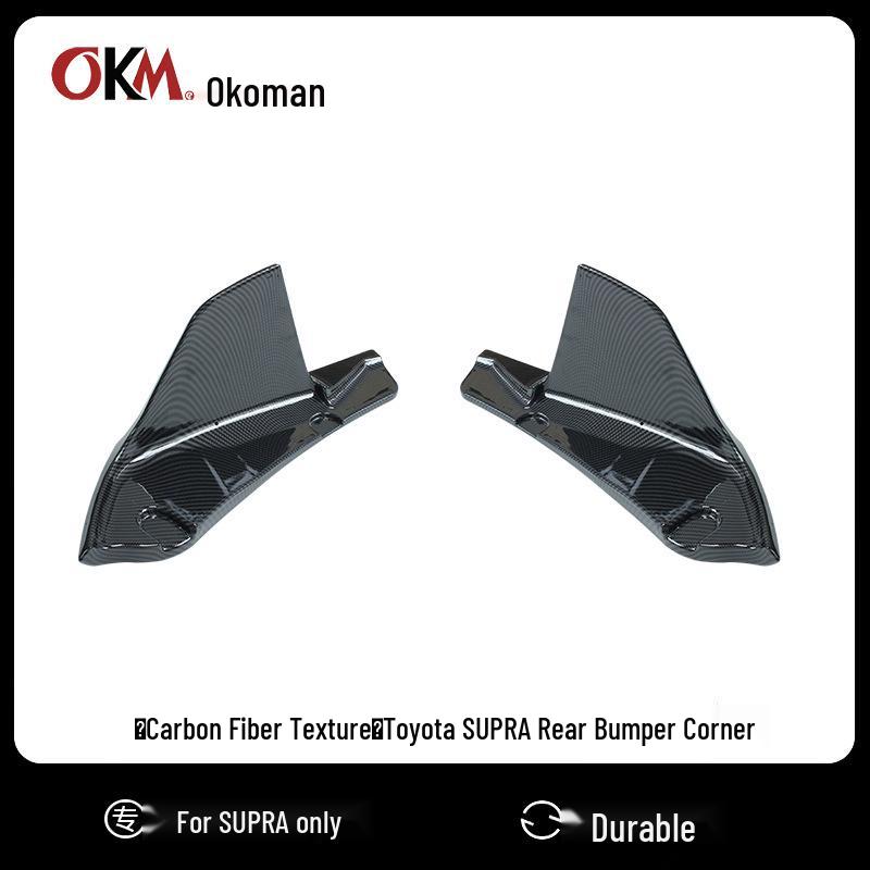 Carbon Fiber Rear Bumper Corner for Toyota Supra A90/A91 (2019-2025) Bull Demon Kit High Gloss Black