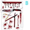 Halloween Decorations Blood Prints Wall Stickers Blood Footprints Ghost Axe Props Easter Stickers Window Stickers