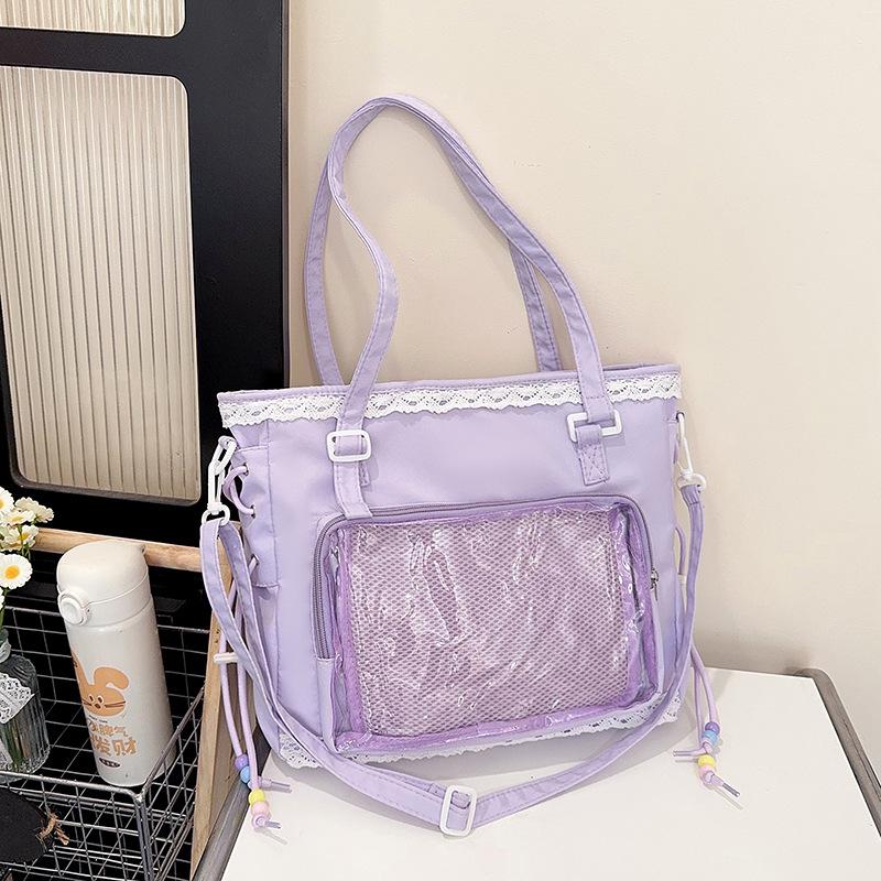 Japanese Two-Dimension Bag Kawaii Kawaii Shoulder Bag Transparent Shoulder Bag Organized Itabag For Anime Events Conventions