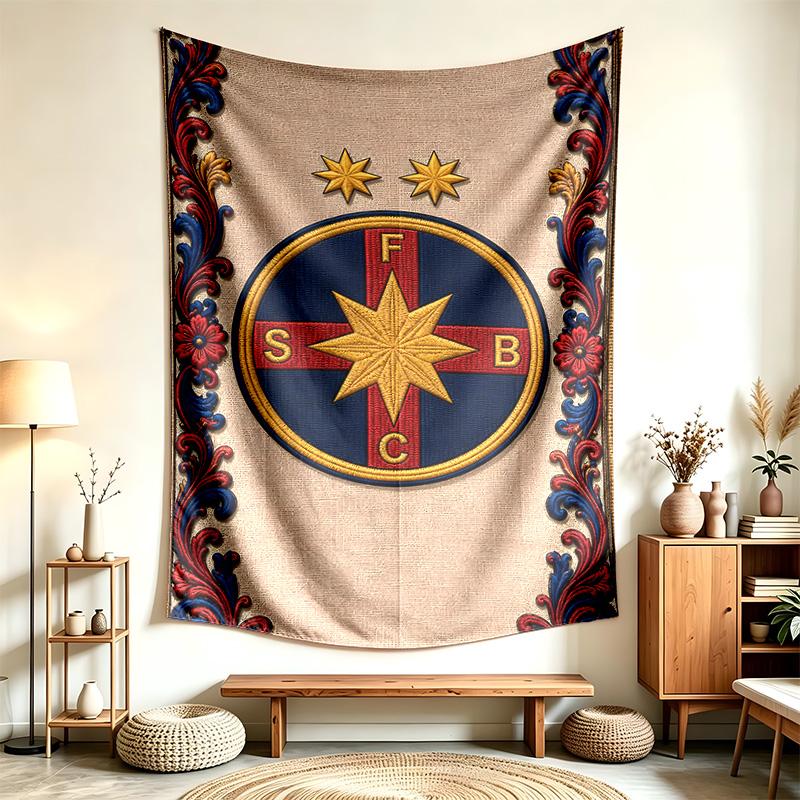 FCSB (1) Tapisserie Adaptée Pour Décorer Les Maisons Les Dortoirs Et Les Chambres Douce Au Toucher Et Un Cadeau Parfait Pour Les Amis Et La Famille