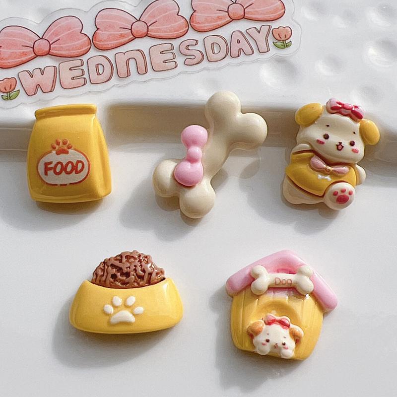 10 Pcs Mini Kawaii Cartoon Dog, House Series Flat Back Resin Statuescrapbooking Diy Jewelry Hairpin Decoration Accessories A80