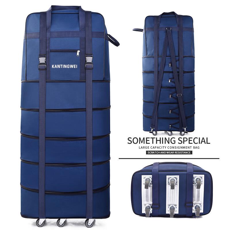 Li Shen Foldable Expandable Oxford Travel Duffle with Spinner Wheels