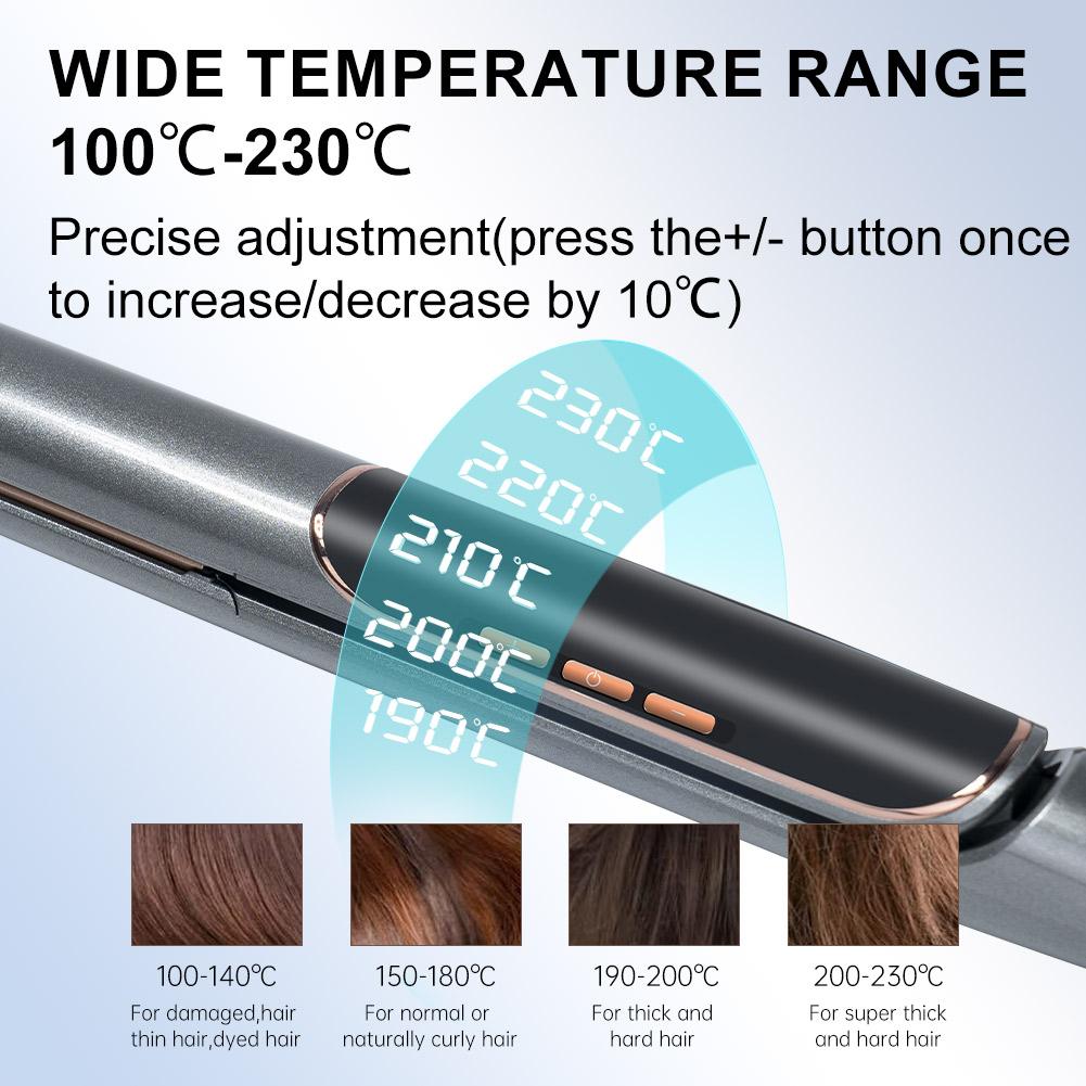 Hair Straightener 450 Degrees Flat Iron Curling Iron  LCD Straightener